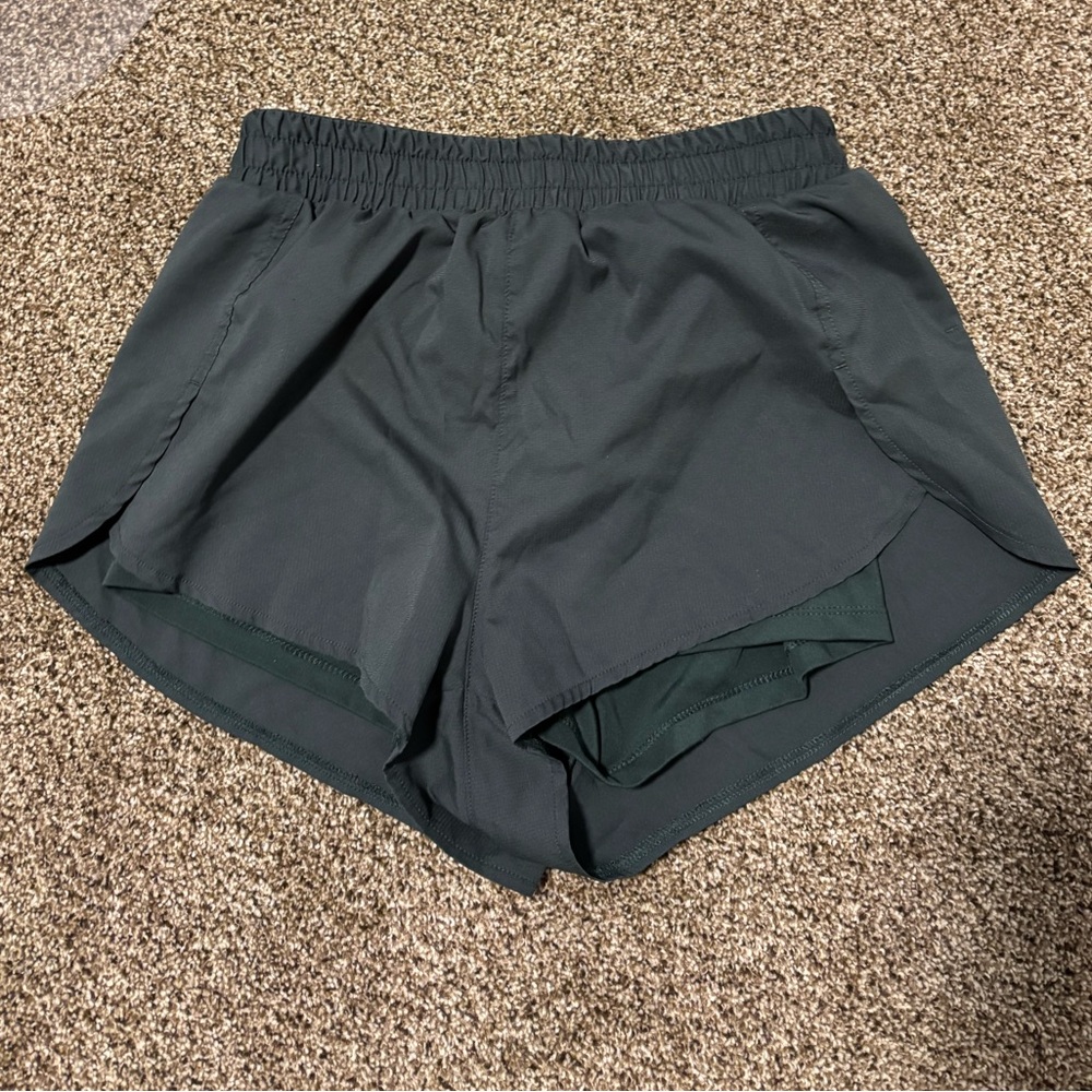 Girlfriend Collective Dark Green Athletic Shorts